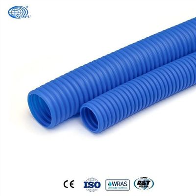 二重壁のプラスチック HDPE の波形の管の青黒